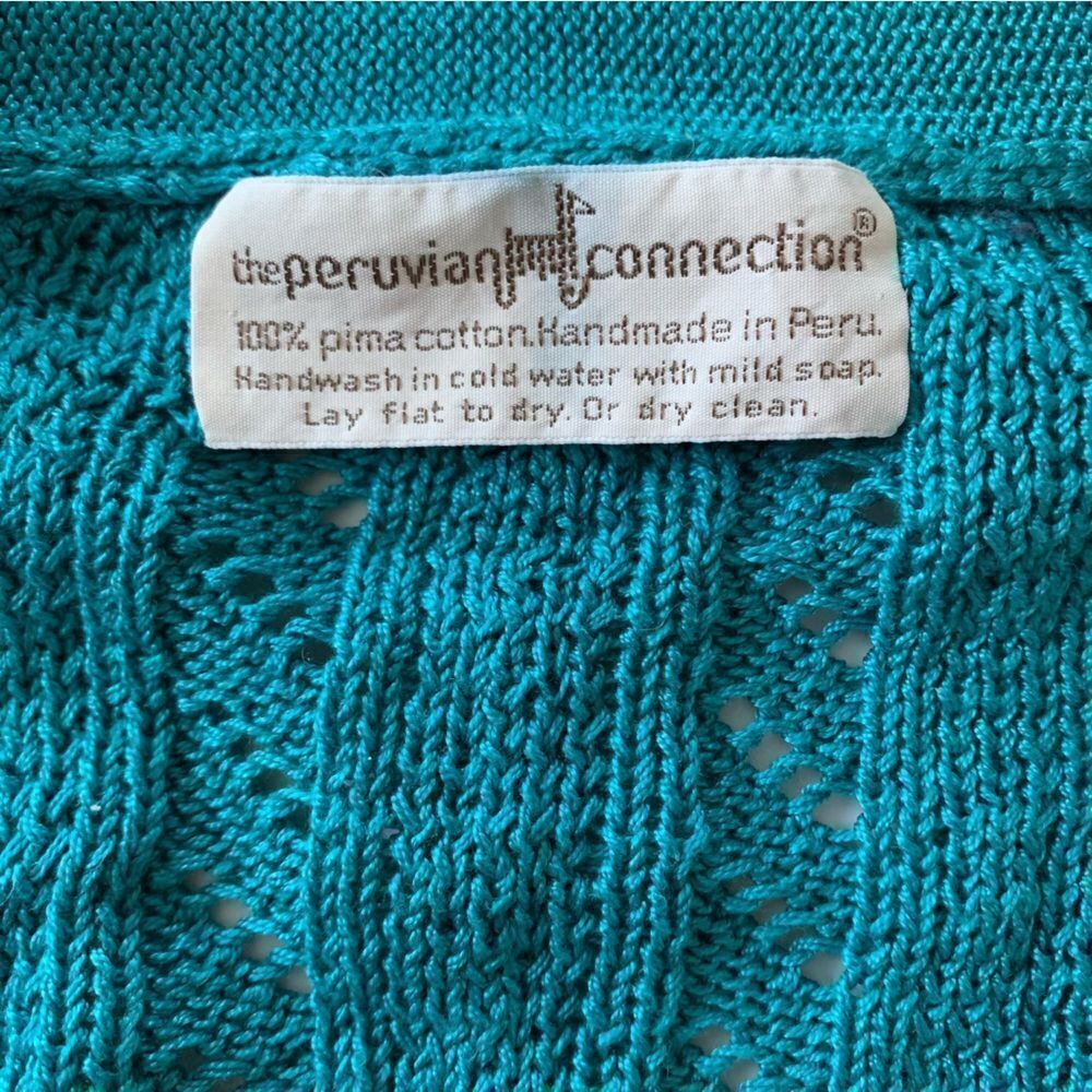 Peruvian Connection Cable Knit Cardigan Sweater - Picture 6 of 7